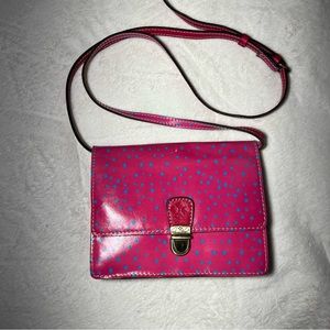 Patricia Nash Italian leather crossbody purse Polka Dot Pineapple Collection
